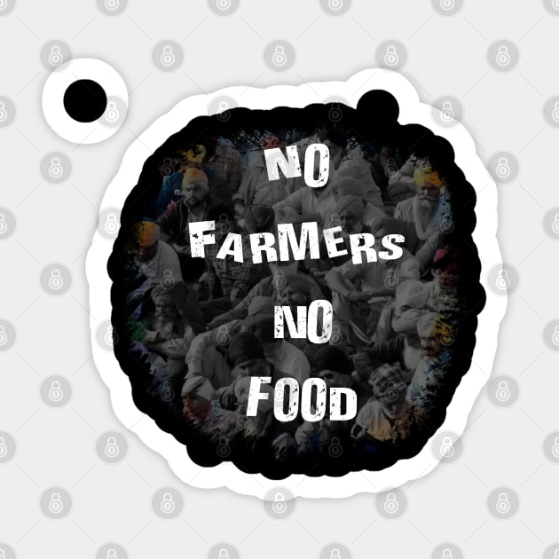 No farmer no food design Sticker by SAN ART STUDIO 